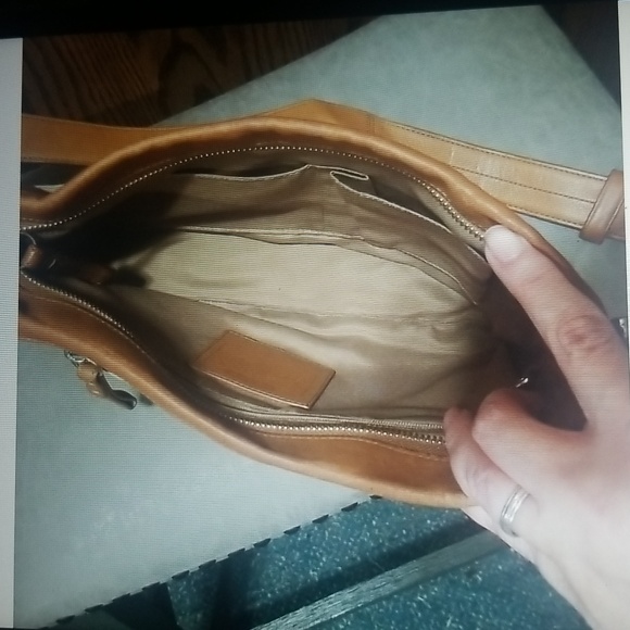 Coach Suede and Leather Striped Signature Shoulder Bag๐ - Picture 12 of 16